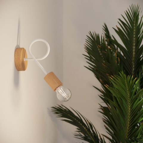 LAMPA SUFITOWA KINKIET LUMINOS, DREWNO, METAL, E27, LOFT, NOWOCZESNA