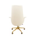 FOTEL BIUROWY AURELIA BEŻOWY, WYGODNY, OBROTOWY, DO BIURA, GABINETU
