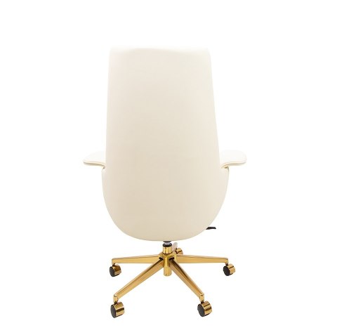 FOTEL BIUROWY AURELIA BEŻOWY, WYGODNY, OBROTOWY, DO BIURA, GABINETU