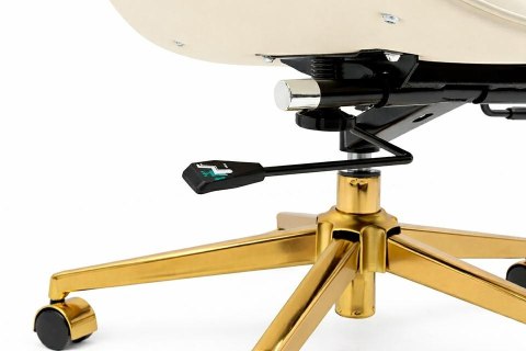 FOTEL BIUROWY AURELIA BEŻOWY, WYGODNY, OBROTOWY, DO BIURA, GABINETU