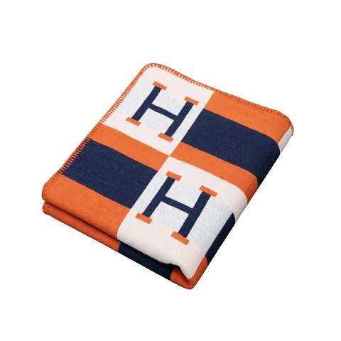 KOC NARZUTA AVENZA 135X175, GRANATOWY, POMARAŃCZOWY, GEOMETRYCZNY, WZÓR H