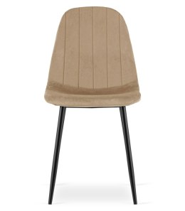 Krzesło PADVA - aksamit brąz / nogi czarne x 1