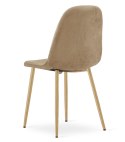 Krzesło PADVA - aksamit brąz / nogi dąb x 2