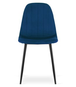 Krzesło PADVA - aksamit granat / nogi czarne x 1