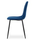 Krzesło PADVA - aksamit granat / nogi czarne x 2