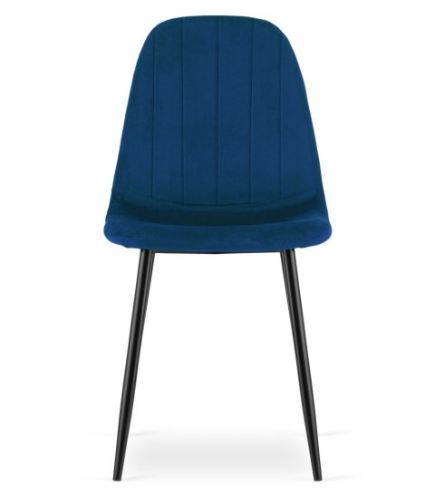Krzesło PADVA - aksamit granat / nogi czarne x 3