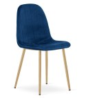 Krzesło PADVA - aksamit granat / nogi dąb x 1