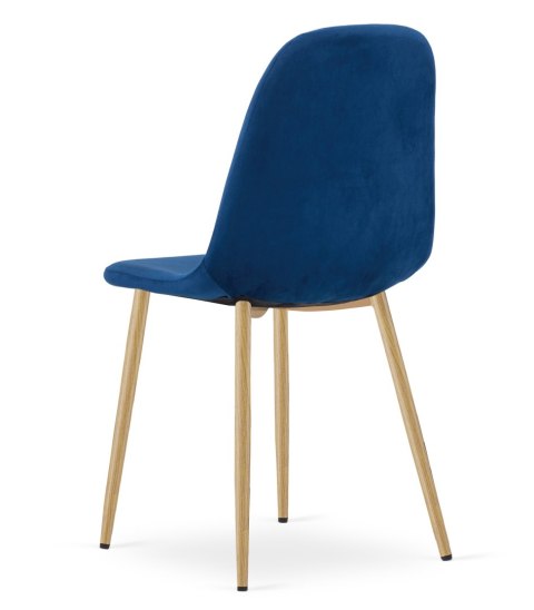 Krzesło PADVA - aksamit granat / nogi dąb x 2