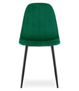 Krzesło PADVA - aksamit zieleń / nogi czarne x 1