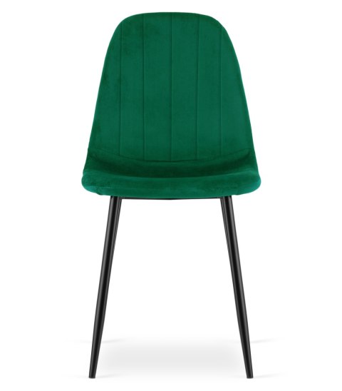 Krzesło PADVA - aksamit zieleń / nogi czarne x 1