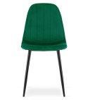 Krzesło PADVA - aksamit zieleń / nogi czarne x 2