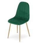 Krzesło PADVA - aksamit zieleń / nogi dąb x 3