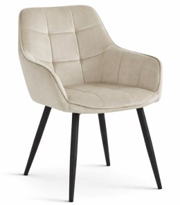 Krzesło VARSI - aksamit beż / nogi czarne x 1