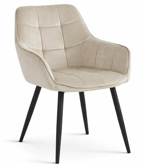 Krzesło VARSI - aksamit beż / nogi czarne x 1