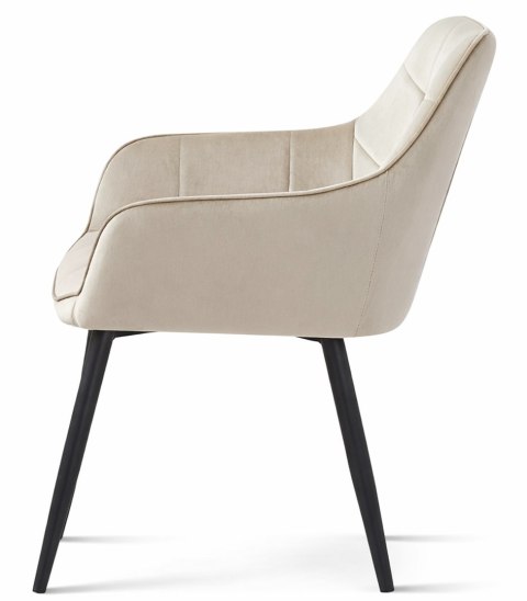 Krzesło VARSI - aksamit beż / nogi czarne x 1