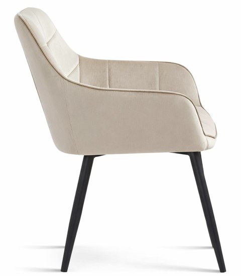Krzesło VARSI - aksamit beż / nogi czarne x 1