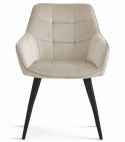 Krzesło VARSI - aksamit beż / nogi czarne x 1