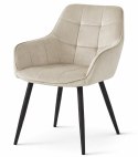 Krzesło VARSI - aksamit beż / nogi czarne x 1