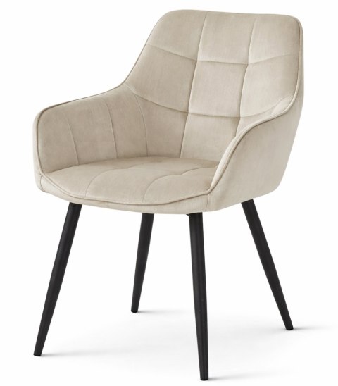 Krzesło VARSI - aksamit beż / nogi czarne x 1