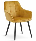 Krzesło VARSI - aksamit curry / nogi czarne x 1