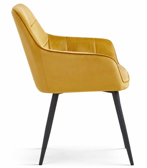 Krzesło VARSI - aksamit curry / nogi czarne x 1