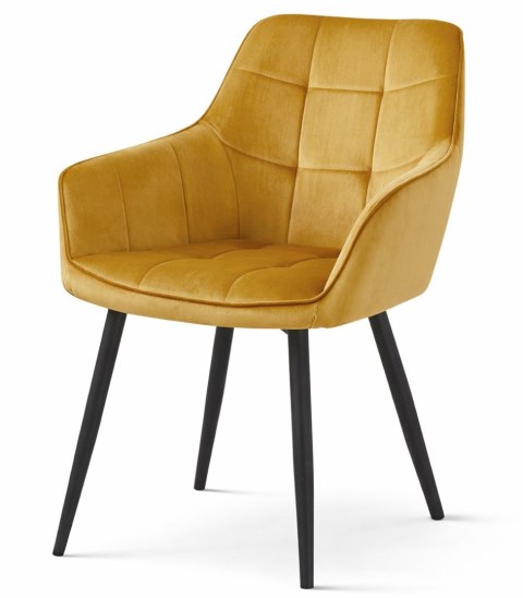 Krzesło VARSI - aksamit curry / nogi czarne x 1