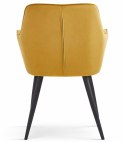 Krzesło VARSI - aksamit curry / nogi czarne x 2
