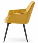 Krzesło VARSI - aksamit curry / nogi czarne x 2
