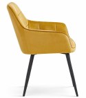 Krzesło VARSI - aksamit curry / nogi czarne x 2