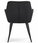 Krzesło VARSI - aksamit czarny / nogi czarne x 1