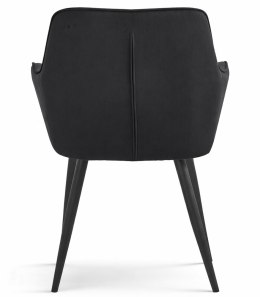 Krzesło VARSI - aksamit czarny / nogi czarne x 1