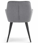 Krzesło VARSI - aksamit szary ciemny / nogi czarne x 1