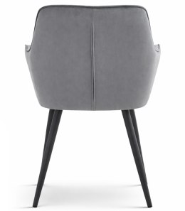 Krzesło VARSI - aksamit szary ciemny / nogi czarne x 1