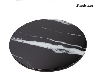 STOLIK KAWOWY ŁAWA GEOMETRA, OKRĄGŁY, CZARNY, 100 CM, DO SALONU, LOFT