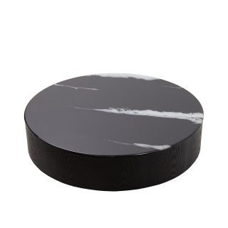 STOLIK KAWOWY OKRĄGŁY NUVOLA MAMAISON, ŁAWA CZARNY, DO SALONU, LOFT, 100 CM