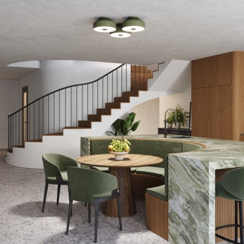 Plafon OMIQ zielony oliwkowy