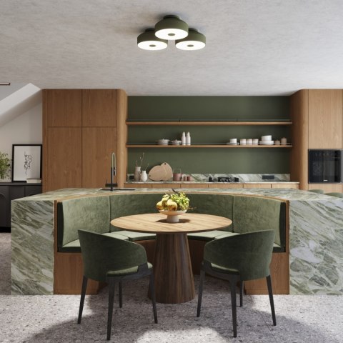 Plafon OMIQ zielony oliwkowy