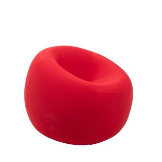 PUFA CZERWONA CURVOSA, FOTEL SIEDZISKO DO SALONU, LOFT, PODNÓŻEK, PUF