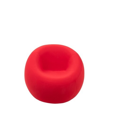 PUFA CZERWONA CURVOSA, FOTEL SIEDZISKO DO SALONU, LOFT, PODNÓŻEK, PUF