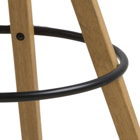 TAPICEROWANY HOKER Z OPARCIEM NORDIC GREY, SZARY, DREWNIANE NOGI, DO KUCHNI