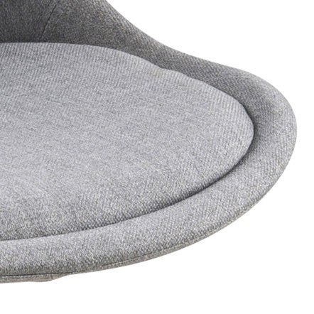 TAPICEROWANY HOKER Z OPARCIEM NORDIC GREY, SZARY, DREWNIANE NOGI, DO KUCHNI