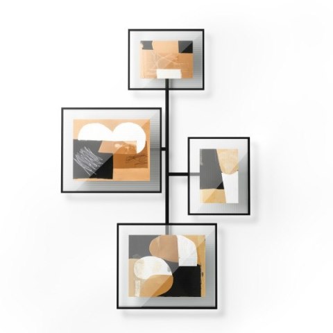 UMBRA zestaw 4 ramek na zdjęcia FLUTE WALL czarny