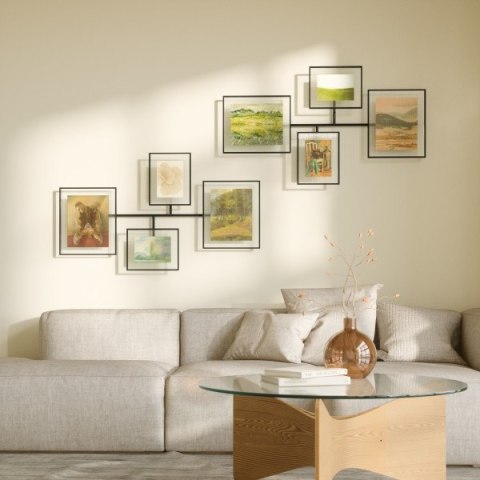 UMBRA zestaw 4 ramek na zdjęcia FLUTE WALL czarny