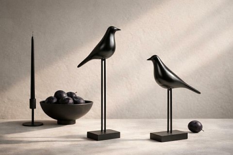 Zestaw 2 dekoracji SHP BIRDY czarna