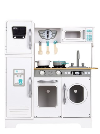 KUCHNIA DREWNIANA DLA DZIECI CUCINA ECOTOYS, DUŻA, PRALKA, LODÓWKA, ZESTAW