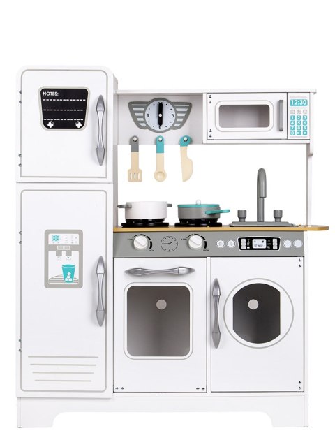 KUCHNIA DREWNIANA DLA DZIECI CUCINA ECOTOYS, DUŻA, PRALKA, LODÓWKA, ZESTAW