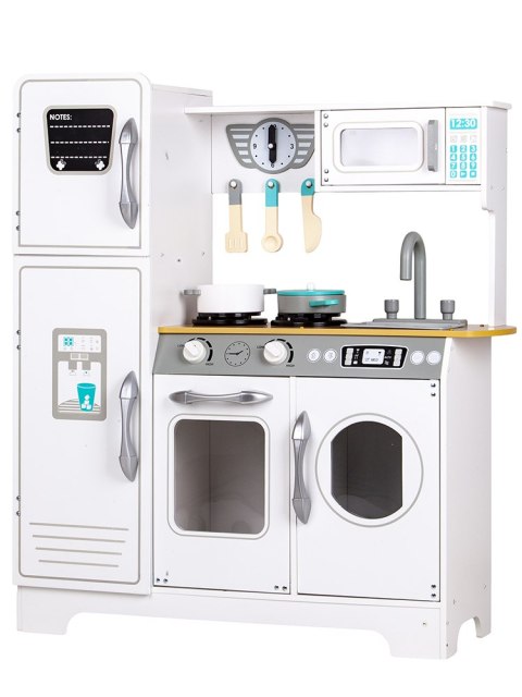 KUCHNIA DREWNIANA DLA DZIECI CUCINA ECOTOYS, DUŻA, PRALKA, LODÓWKA, ZESTAW