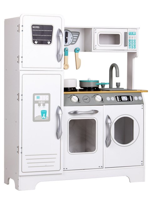 KUCHNIA DREWNIANA DLA DZIECI CUCINA ECOTOYS, DUŻA, PRALKA, LODÓWKA, ZESTAW