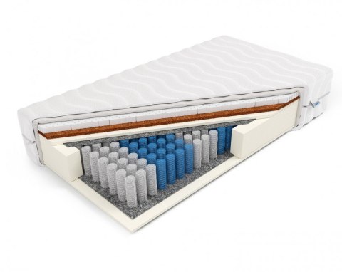 MATERAC KIESZENIOWY POCKET DORMIO, LATEKS 4CM, KOKOS, H2/H3, 22 CM, 7 STREF
