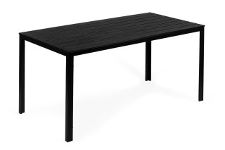 STÓŁ OGRODOWY TERRASSA, 156X78 CM, 6-OSOBOWY, CZARNY, POLYWOOD, NA TARAS